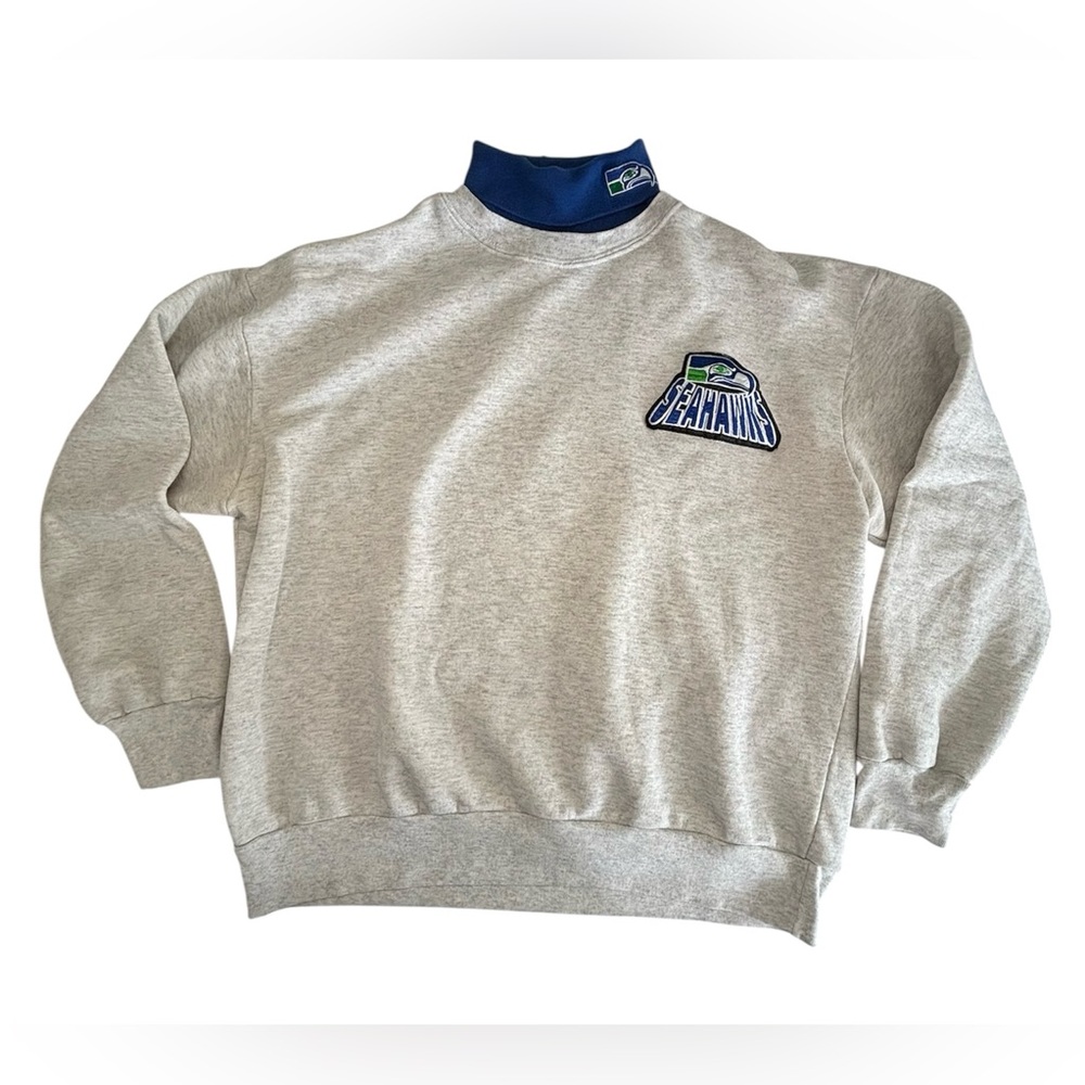 Vintage 90s Majestic Women’s NFL Seattle Seahawks Grey Sweatshirt Size XL